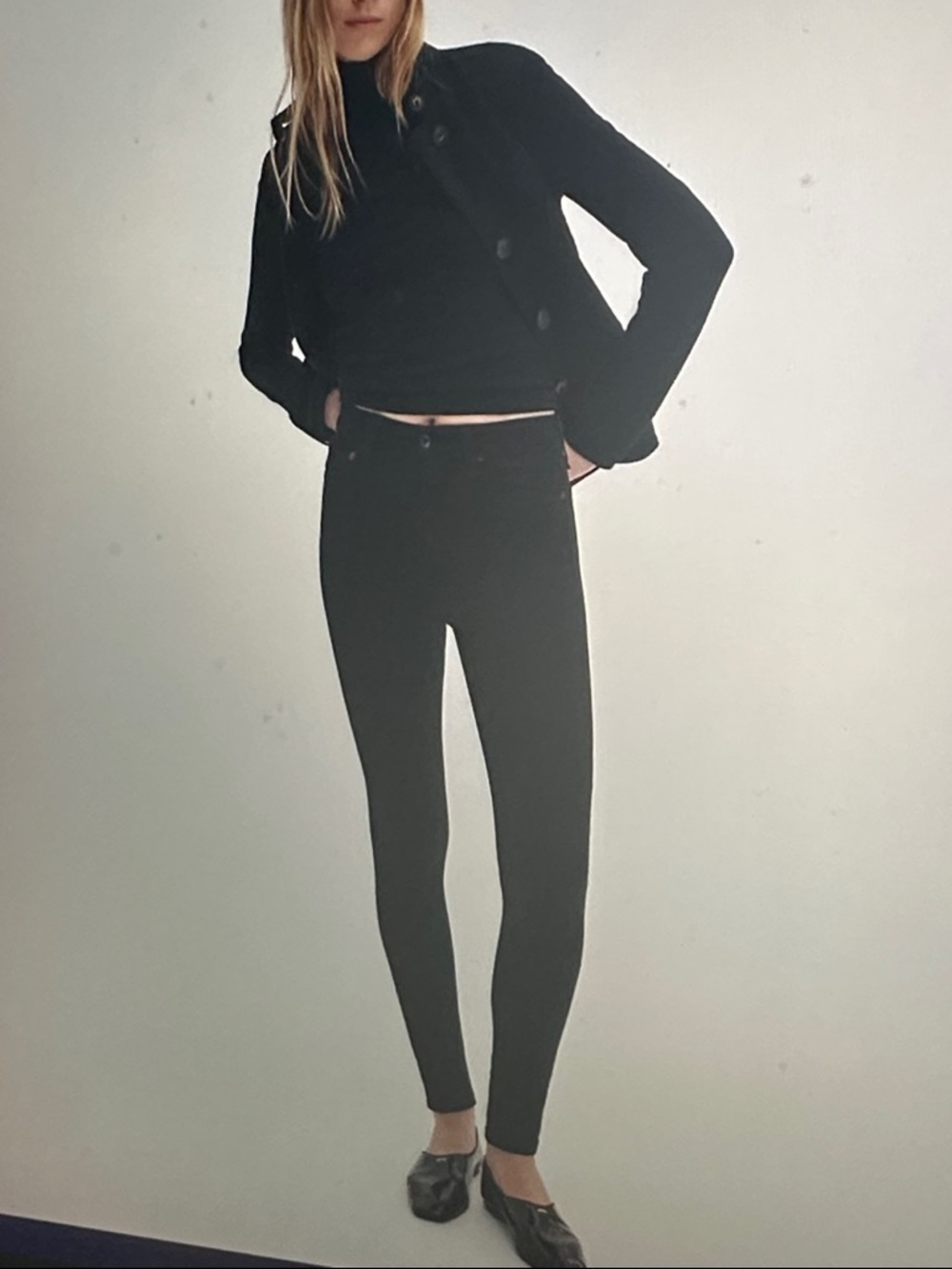 Classic Black High-Waist Skinny Pants Nina